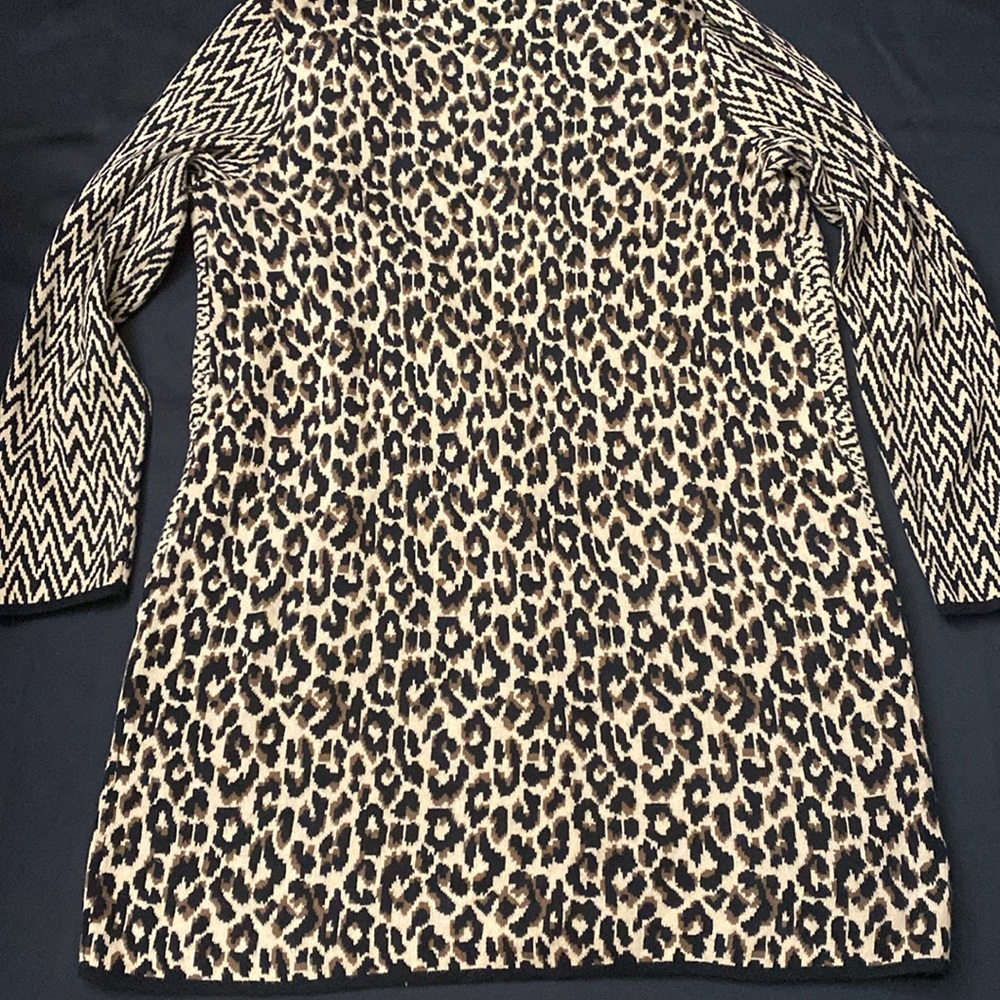 Chicks Mixed Animal Print Long Cardigan Sz 1 - Picture 9 of 13
